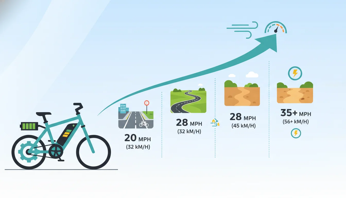 Illustration showing how fast would a 750w ebike go concept
